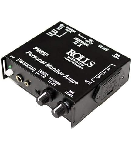 Amazon.com: Rolls PM50s Personal Monitor Amplifier , Black