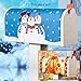 Collections Etc Festive Fall Pumpkin and Winter Snowmen Mailbox Covers - Set of 2