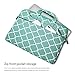 Laptop Shoulder Bag 13 13.3 14 Inch Case Compatible with MacBook Pro 14 2025-2021 M4/M3/M2/M1, Mac Air/pro 13-13.3 Inch and Most Popular 13-14 Notebooks,Spill-Resistant Briefcase,Quatrefoil Green