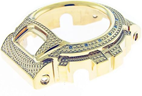 Stainless Steel Bezel Gold Tone with 15 Diamonds for Casio G Shock Dw6900-1v