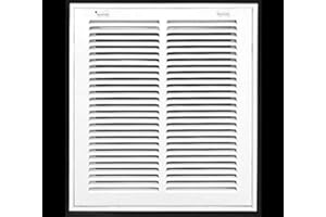 HVAC Premium 12 x 16 Duct Opening Steel Return Air Filter Grille, for 1-inch Filter, Removable Door, Flat Stamped HVAC Vent Cover Grille, Outer Dimensions 14.5 x 18.5