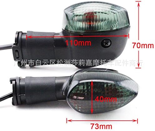 Motorcycle Turn Signal Lights, Motorcycle Turn Signal Light Indicator Lamp For Yamaha YZF R1 R6 FZ1 FZ6 With Lens (White Lens) - Image 4