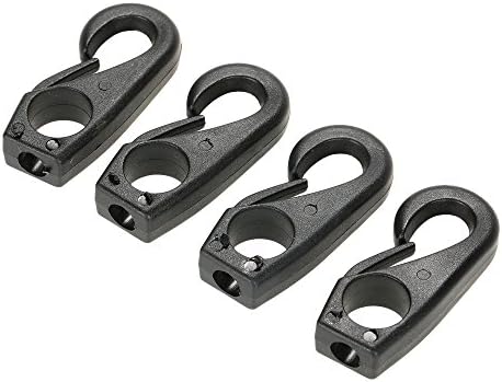 4pcs Kayak Canoe Nylon Shock Cord Lashing Hook J Hooks for Kayak Canoe Boat Paddle Board Bungee Cord Accessories