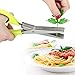 Besiva Herb Scissors Stainless Steel,Multipurpose Kitchen Shear with 5 Blades with Cleaning Brush (Onion green)