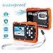 Underwater Camera for Kids, FLAGPOWER 12MP HD Waterproof Digital Camera, 2.0 Inch LCD Display 4X Digital Zoom 5MP CMOS Sensor with 16G Memory Card Flash
