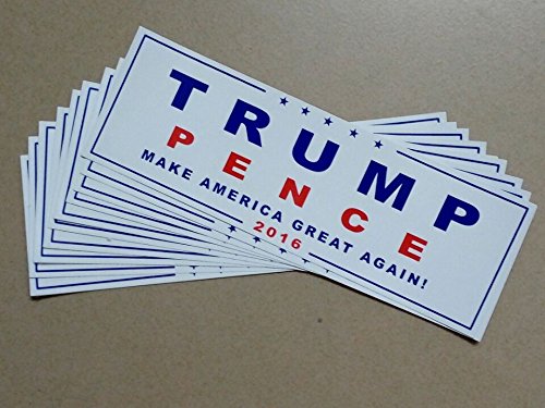 Trump / Pence Make America Great Again Bumper Sticker,10 Pack