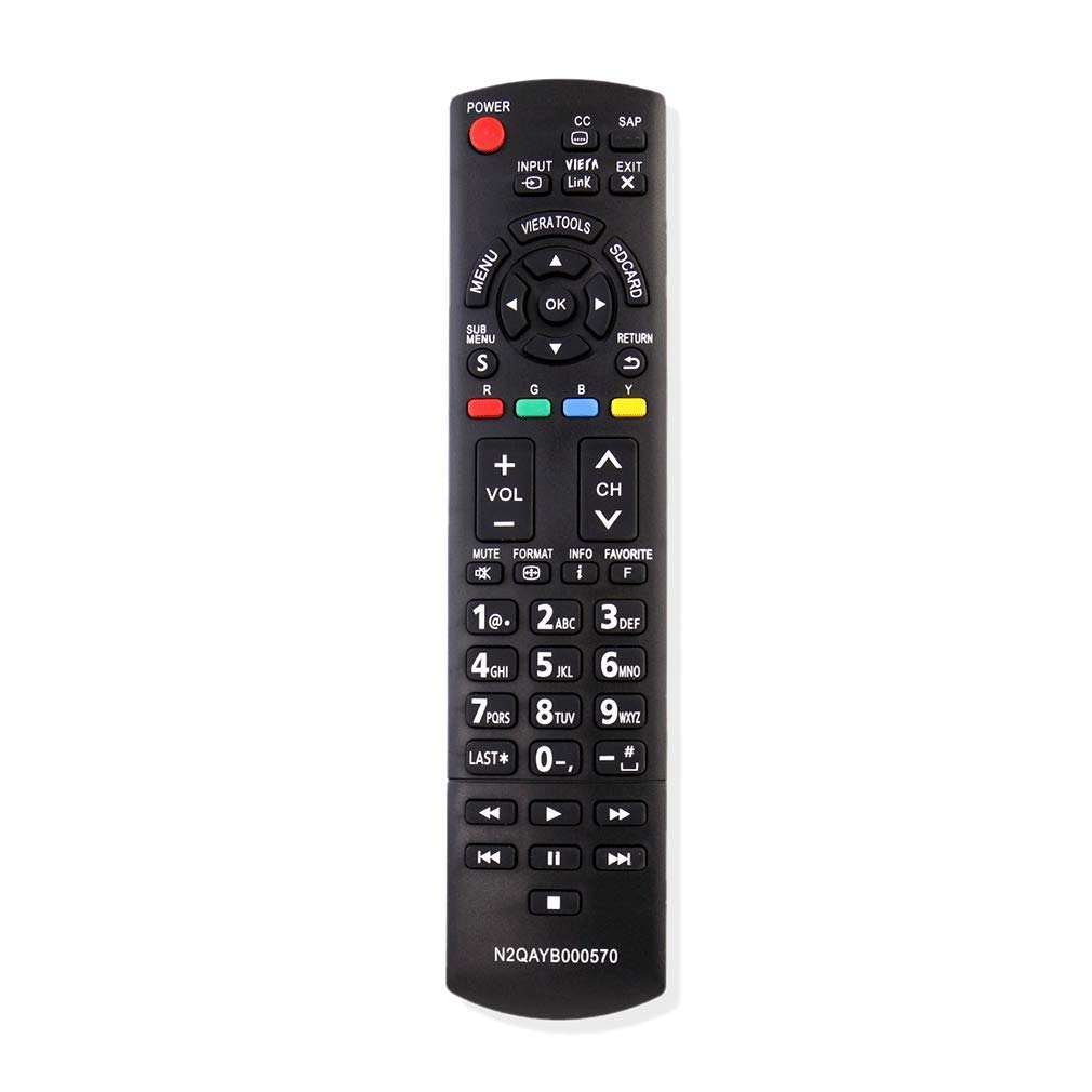 VINABTY N2QAYB000570 Replacement Remote Control for Panasonic Plasma LCD HDTV TVs TC-L24C3 TC-32LX34 TC-32LX44S TC-L37U3 TC-P46X3 TC-32LX44 TC-60PS34