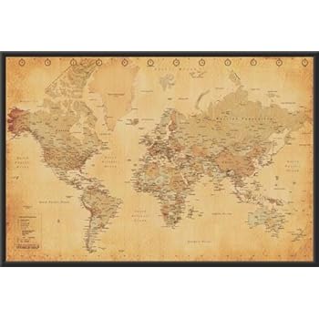 Framed World Maps Framed World Maps