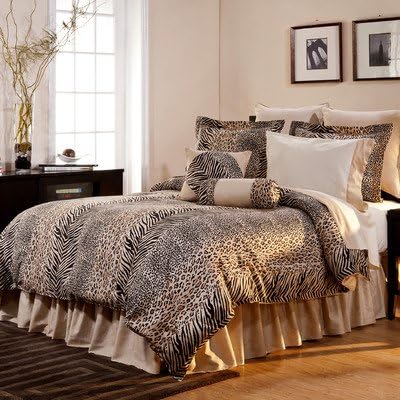 Queen/full 3-piece Ensemble Luxury Bedding, Urban Safari, Zebra, Tiger, Cheetah,leopard Animal Print Duvet Cover Set+ Bonus Bundle Ln Scalp Massaging Wood Comb.