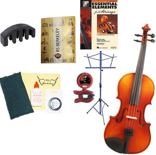 Knilling Europa 1/2 Size Violin Outfit (3K) -- with Violin Care &amp; Cleaning Kit, Violin Mute, Music Stand, Band Folder, Essential Elements 2000 Book 1 for Violin, &amp; Tuner &amp; Metronome