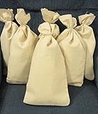 6 Canvas Bank Coin Money Sacks Bag 9" By