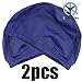 Quality Yes 2PCS Dark Blue Color Superior Cloth Fabric Bathing Cap Swimming Cap