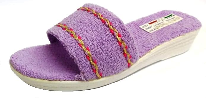 Ciabatte In Spugna Donna - Pantofole Casa Mare, 100% Cotone, Made In Italy - Foto 4