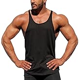 ETMEMC Men Stringer Tank Tops Y-Back Cotton Gym Athletic Workout Muscle Leeveless T-Shirt