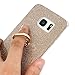 Badalink Galaxy S7 Edge Case (NOT for S7) Ring Holder Kickstand Shockproof Drop Protection TPU Bumper with Detachable Shiny Shell Slim-Fit Protective Cover for Galaxy S7 Edge (Gold)