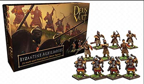 Fireforge Games Deus Vult Byzantine Auxiliaries - Byzantine Empire Miniatures, 25 Count, Age 12+