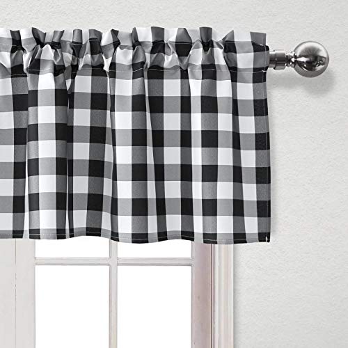 Aazon.co: Hiasan Buffalo Plaid Curtains Valances For Windows - Sei