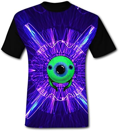Printed Jack-septi-ceye Stylish Sports Fitness Men's Round Neck Short Sleeve T-Shirt M