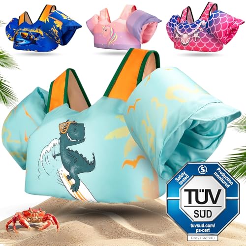 KIDVERSE Schwimmweste Kinder 3-6 Jahre - Geprüfte Qualität - Schwimmweste mit Schwimmflügel für Kinder - Schwimmhilfe für Jungen & Mädchen bis 30kg -