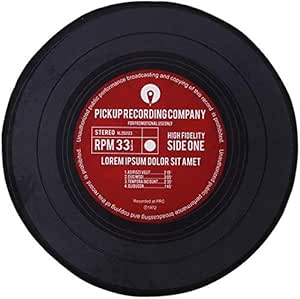 WYMF alfombra redonda vinilo disco escritorio ordenador silla estera