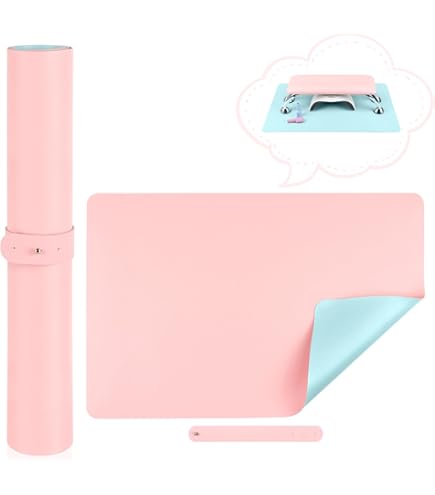Tapis De Table Rose Pour Nail Art, Tapis Repose-bras Double Face En Cuir PU Lavable Avec Motif Litchi, Tapis De Manucure, Tapis De Bureau
