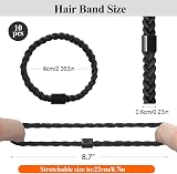 SwirlColor Hair Ties For Men 10 Pcs Braided Elastic No Damage Crease view 4