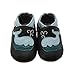 Sayoyo Baby Cute Dolphin Soft Sole Black Leather Infant And Toddler Shoes