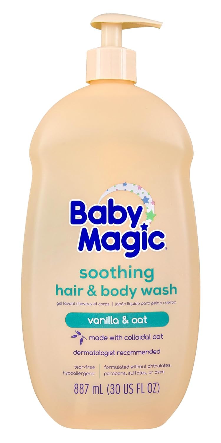 Baby Magic Soothing Hair & Body Wash, Vanilla & Oat Scent, 30 Fl Oz