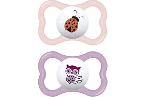 MAM Baby Kit com 2 Chupetas Supreme Com Bico Extrafino de Silicone SkinSoft para Crianças 6+ Meses Com Caixa Esterilizadora, Rosa