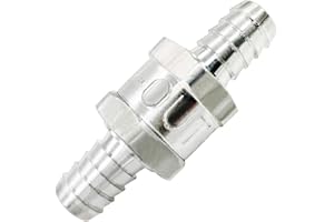 Automotive-leader 12mm 1/2" Fuel Non Return One Way Check Valve Replacement for Petrol Diesel Fuel Oil Water Aluminium Alloy Accessories