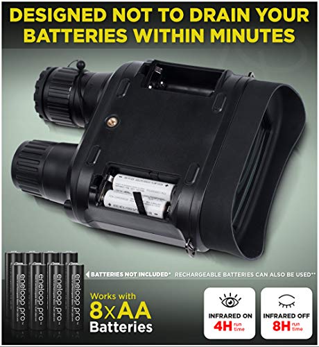 CreativeXP Digital Night Vision Binoculars for 100% Darkness - Save Photos & Videos - 7x31 mm Infrared Spy Gear for Hunting & Surveillance - 4" Large Screen & 1300ft Viewing Range (NV Binoculars) CreativeXP Digital Night Vision Binoculars for 100% Darkness - Save Photos & Videos - 7x31 mm Infrared Spy Gear for Hunting & Surveillance - 4" Large Screen & 1300ft Viewing Range (NV Binoculars)