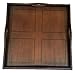 Mountain Woods Square Ottoman Wooden Serving Tray with Handles | Coffee Tray | Home Décor - 23.5