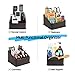 JackCubeDesign Remote Holder, TV Remote Caddy Organizer, Storage Controller with 3 Spacious Compartments(Brown) - :MK122