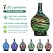Essential Oil Diffuser 100ml Art Glass Vase Aromatherapy Fragrance Ultrasonic Cold Mist Humidifier 7 Color Lamp and Auto Shut-Off 4 time Setting for home Office Bedroom Baby Study Yoga (Art Vase-1)