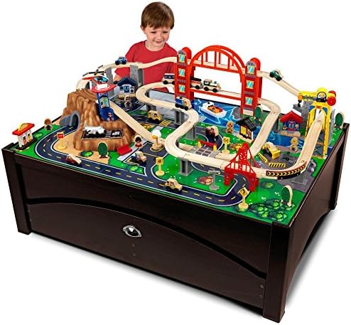 KidKraft Metropolis Train Set Table with Trundle Drawer - 17935