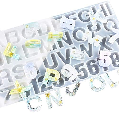 レジン アルファベット 数字 英字 シリコンモールド ネックレス アクセサリー パーツ キーホルダー 作成 レジン Uvレジン アロマストーン 石膏 手作り 石鹸 キャンドル 樹脂 粘土 オルゴナイト バスボム シリコン モールド シリコン型 型 型抜き 抜き型 キット 道具