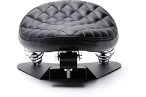 H-YEEU Motorcycle Solo Seat with Base, Black Spring Bracket Cushion Kit Fit For Harley-Davidson,Yamaha, Kawasaki, Suzuki, most of Bobber, Chopper Motorcycle