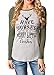 OURS Women Long Sleeve Christmas Reindeer Printed Sweatshirt Blouse T-shirt Tops...