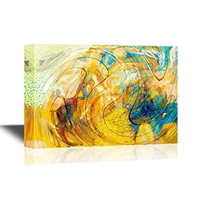 Canvas Wall Art - Abstract Color Composition - Gallery Wrap Modern Home Art | Ready to Hang - 12x18 inches
