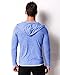 MODCHOK Men's Long Sleeve Printed Hoodie Shirts Polyester V Neck Button Tee Tops Light Blue S