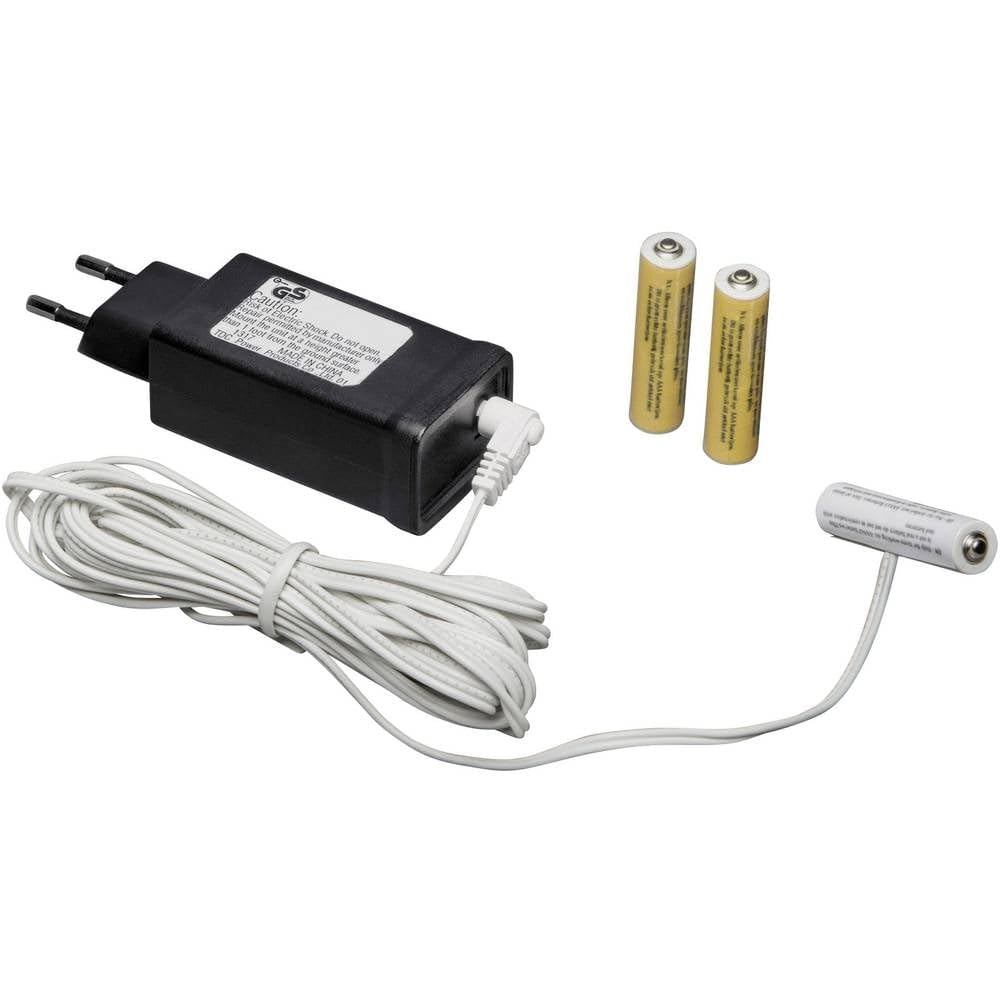 Konstsmide Christmas Lights Battery Eliminator/Power Adapter Products 3 x AAA 1.5V Batteries 4.5V/White Cable 3m 5153-000
