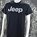 Jeep Distressed Logo on a Black T Shirt, Black, X-Large