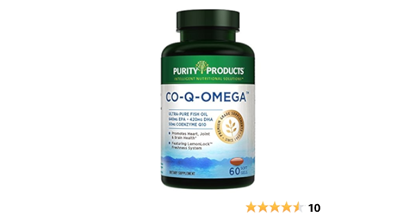 Amazon.com: Co-Q-Omega from Purity Products - CoQ10 + Omega-3 Fish Oil  Formula Combination - LemonLock Freshness System - Supports Normal  Cardiovascular \u0026 Arterial Health and Beautiful Healthy Skin - 60 Soft Gels :
