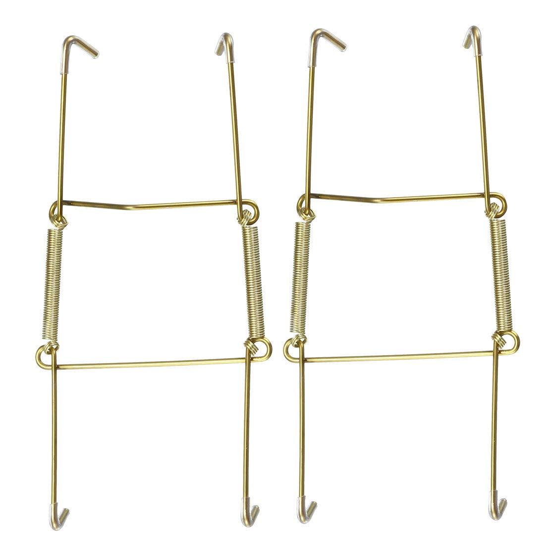 sourcing map Plate Hanger, 6-inch U Type Zinc Plated Invisible Wall Decorative Hooks with Tip Protectors, 2 Pcs