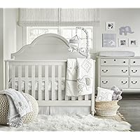 Wendy Bellissimo 4pc Nursery Bedding Baby Crib Bedding Set - Elephant Crib Bedding from The Hudson Collection in Grey and White