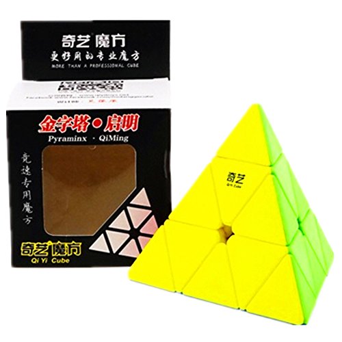 CuberSpeed QiYi QiMing Pyraminx Stickerless Magic Cube MoFangGe QiMing Pyraminx Stickerless Speed cube