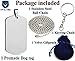 Interway Trading Howling Wolf Style2 Color Dog tag Necklace Pendant 24 inch Stainless Steel Chain Giftpouch and Keyring