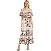 Womens Mexican Fiesta Dress Cinco De Mayo Spanish Cuban Dress with Belt