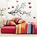 Ussore Lovebirds Branch Removable Mural Wall Stickers Wall Decal Room Home Decor for living room bedroom bathroom kitchen kids