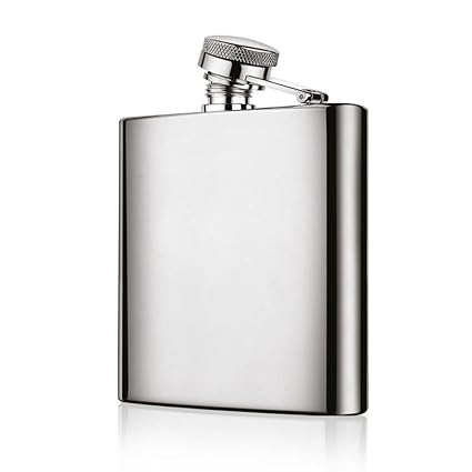 Menzy Sleek Design Easy Carry Portable Liquor Hip Flask - Stainless Steel (Size Approx.210 ml)